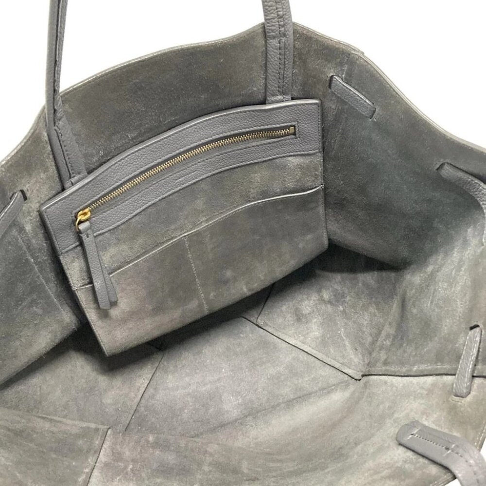 CELINE Cabas Phantom Small With Belt 189023TNI.09GM Gray Soft grained calfskin - Picture 13 of 14